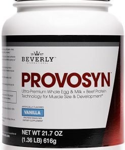 PROVOSYN. The Original Ultra-Premium Whole Egg- Milk (Casein + Whey) and Beef Protein Powder. Fast Muscle Building + Recovery. Perfect for Hard Gainers. Vanilla Flavor