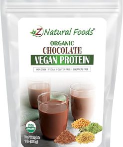 Organic Chocolate Vegan Protein Powder – Optimum Protein Blend Sourced From Pea- Brown Rice and Pumpkin With Cacao To Give A Delicious Chocolate Flavor Boost
