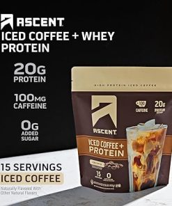 Ascent Iced Coffee Protein Powder – High Protein Coffee Powder- 20 g Protein & 100 mg Caffeine from Premium Colombian Coffee 2