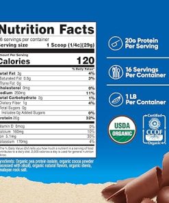 Nutricost Organic Pea Protein Powder (1 LB) Chocolate – Certified USDA Organic- Protein from Plants 2