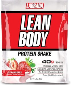 Lean Body All-In-One Strawberry Meal Replacement Shake. 40g Protein Whey Blend- 8g Healthy Fats & Fiber