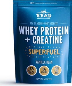 B.rad Grass-Fed Whey Protein Isolate Powder with Creatine | All-Natural- Ultra-Pure