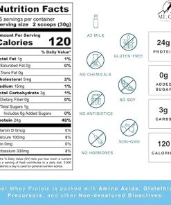 Clean Whey Protein | Grass-Fed Undenatured Goat Whey Protein Powder | 24 g Protein Per Serving- All Natural 2
