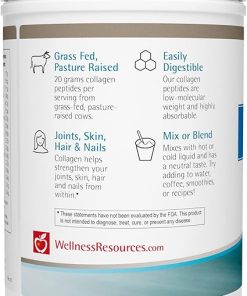 Wellness Resources Collagen Peptides – Pasture Raised- Grass Fed 100% Collagen Protein – Hydrolyzed Type I and III Collagen Peptides Powder 2
