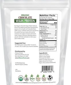 Organic Chocolate Vegan Protein Powder – Optimum Protein Blend Sourced From Pea- Brown Rice and Pumpkin With Cacao To Give A Delicious Chocolate Flavor Boost 2