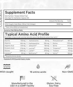 Codeage Marine Collagen Powder – Wild-Caught Hydrolyzed Fish Collagen Peptides – Type 1 & 3 Collagen Protein Supplement – Amino Acids for Skin- Hair 2