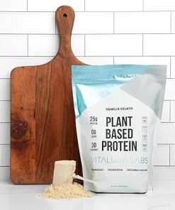 Vitalura Labs Plant-Based Protein Powder – 25g of Protein Per Serving from Pea- Rice & Pumpkin – NSF Content Certified – Vanilla Gelato Flavored – 30 Servings
