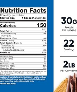 Nutricost Grass-Fed Whey Protein Isolate (Chocolate Peanut Butter) 2LBS – Non-GMO- Gluten Free 2
