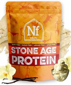 Stone Age Protein | Egg White Protein | Gluten-Free | Whey Free | Sugar Free | Gut-Friendly | Vanilla- 2 lbs