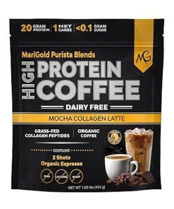 MariGold High Protein Collagen Coffee – Mocha Collagen Latte- Dairy Free