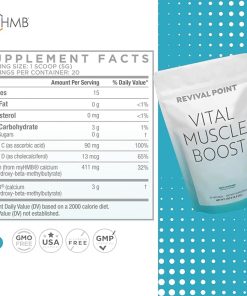 Vital Muscle Boost- Premium myHMB and Vitamin D3 Supplement for Adults– Patented HMB Powder 3000mg- for Healthy Muscles- Energy & Vibrant Active Life- Supports Protein Synthesis & Strength 2