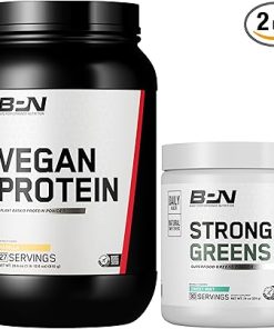 BARE PERFORMANCE NUTRITION BPN Vegan Vanilla Protein + Strong Greens Sweet Mint