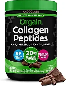 Orgain Hydrolyzed Collagen Peptides Powder For Women & Men- Chocolate
