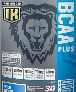 Iron Kingdom BCAA Plus Powder for Women & Men Essential Amino Acids- Electrolytes & Glutamine Supplement for Endurance