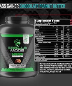 Gorilla Mind Mass Gainer (Chocolate Peanut Butter) – 70g Protein | 1040 Calories | 175g Carbs | High Protein Weight Gain Powder 2