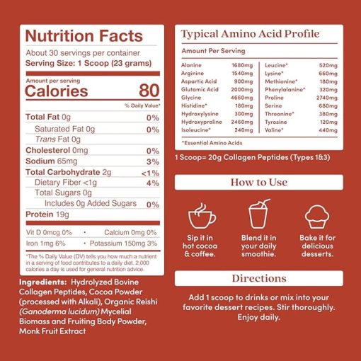 Further Food Chocolate Collagen Peptides Powder- Grass-Fed Pasture-Raised Hydrolyzed Type 1 & 3 Protein - Image 2