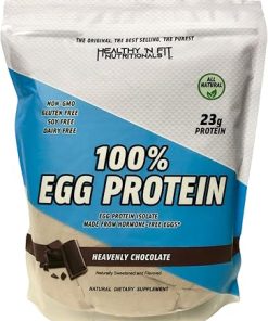 Healthy ‘N Fit 100% Egg Protein- Chocolate (12oz): 100% Egg White Protein Plus Natural Peptides. Naturally Sweetened- Zero Carb