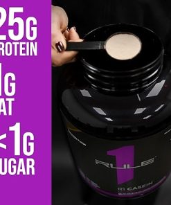 Rule One Proteins Casein – 25g Slow-Release Protein from Premium Micellar Casein for Sustained Amino Acid Delivery- Helps Keep Muscles Fed Overnight for Recovery (4 Pounds* 2