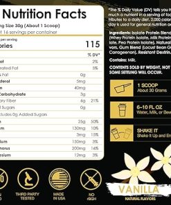 NATURE TARGET Isolate Whey Protein Powder Vanilla- 25g Protein Low Carb Sugar-Free & Gluten-Free 2