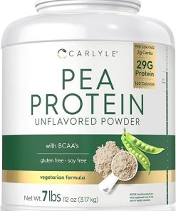 Carlyle Pea Protein Powder 7lb | Unflavored | 29G Protein | for Men and Women | Vegetarian- Non-GMO