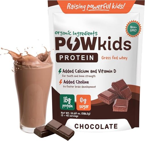 Chocolate Kids & Teens Protein Powder Shake | 18g Grass-Fed Whey- No Added Sugar