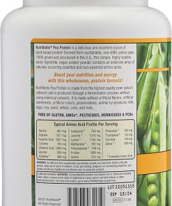 NutriBiotic Pea Protein Vanilla 21 Oz | Low Carb Vegan Plant Protein Powder | 100% Grown & Processed in the USA | Deliciously Creamy & BCAA-Rich | Made without Chemicals- GMOs & Gluten | Keto Friendly 2