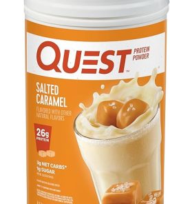 Quest Salted Caramel Protein Powder 26g Protein; Quest Protein Chips Variety Pack (BBQ- Cheddar & Sour Cream 2