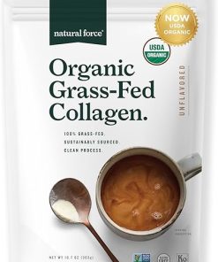 Natural Force Organic Clean Collagen Peptides Powder – USDA Certified Organic & Non-GMO- Keto & Paleo Certified – Hydrolyzed Type I & III Protein Powder with Essential Amino Acids – Unflavored