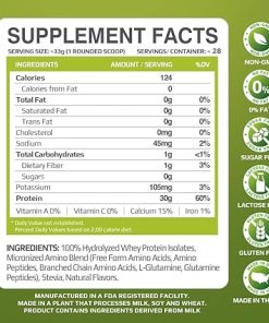 MFL 100% Isolate Protein l 30g of Protein l 12g Amino Acids l Keto Friendly l Low Carbs l 2 lbs. (Vanilla Bean) 2
