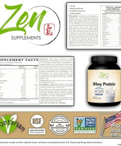 Zen Supplements – Organic Grass Fed Whey Protein 19g Per Serving Keto Friendly 2