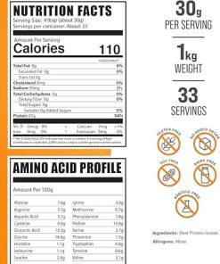 BulkSupplements.com Beef Protein Isolate Powder – Lactose Free Protein Powder- Beef Protein Powder – Unflavored & Gluten Free 2