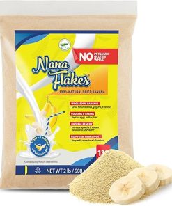 Nana Flakes 100% Pure Banana Flakes Medical Food Powder – Decrease Fat Intake & Natural Remedy for Diarrhea & Heart Burn – Great Source of Protein & Fiber (Banana- Two Pound Bag)