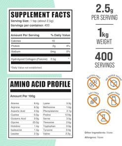 BulkSupplements.com Porcine Collagen Powder – Hydrolyzed Collagen Powder- Collagen Supplement 2