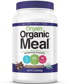 Orgain Organic Vegan Meal Replacement Protein Powder- Creamy Chocolate Fudge (2.03lb) Organic Greens Powder + 50 Superfoods (0.62lb) Bundle 2