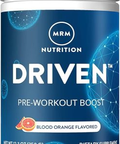 MRM Nutrition Driven Pre-Workout Powder | Blood Orange Flavored | 125mg Caffeine | Pure Ingredients| Muscle + Hydration + Energy Blends | Performance Energy | Vegan + Gluten