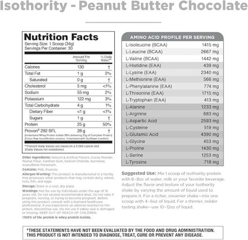Isothority Whey Protein Isolate- Chocolate Peanut Butter - Image 2