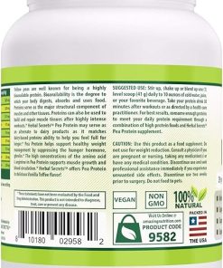 Herbal Secrets Pea Protein Powder Vanilla Toffee Flavor 2 lbs (Non-GMO) 2