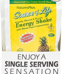 Natures Plus Source of Life Energy Shake Packets- 8 Pack – 8 Individual Servings – Energy Boosting Multivitamin