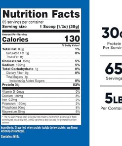Nutricost Grass-Fed Whey Protein Isolate (Unflavored) 5LBS – rBGH Free- Non-GMO & Gluten Free 2