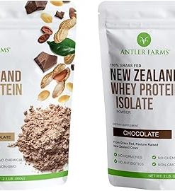 Antler Farms – 100% Grass Fed New Zealand Whey Protein Isolate Bundle- 2 lbs – Pure and Clean