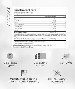 Codeage Multi Collagen Chocolate Protein Powder – Hydrolyzed Bovine Collagen Peptides- 5 Collagen Types & MCT Oil – Collagen Creamer 2