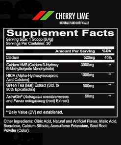 REDCON1 Moab- Cherry Lime – Keto Friendly + Gluten Free Muscle Building Supplement – Contains Calcium HMB Powder & HICA to Support Lean Muscle Growth (30 Servings) 2