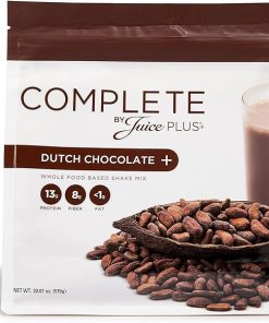 Complete by JuicePlus+ Dutch Chocolate Shakes – Plant-Based Nutrition – Whole Food Based Shake Powder with Protein- Fiber & Prebiotics – 30 Servings (2 Pouches
