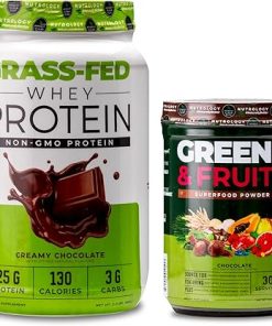 Nutrology Greens & Fruits Powder-Naturally Sourced Superfood- Chocolate (30 Servings) Grass Fed Whey Protein Powder