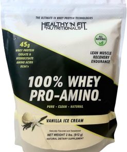 Healthy ‘N Fit 100% WHEY PRO-AMINO v2.0-Vanilla (2lb): 100% Whey Protein PLUS Peptides From America’s #1 Brand in Supplements- Technology and Purity. Vanilla