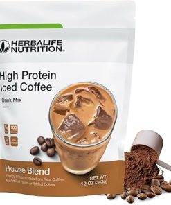 Herbalife HERBALIFE NUTRITION High Protein Iced Coffee Drink Mix: (House Blend 12 oz 343g) Energy and Protein- Made From Real Coffee 2