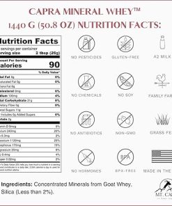 Mt. Capra Mineral Whey | A Whole Food- Bio-Available Mineral/Electrolyte Powder Supplement from Goat Milk Whey 2