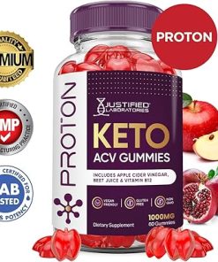(3 Pack) Proton Protein Keto ACV Gummies Advanced Formula 1000MG Proton Keto Gummies Apple Cider Vinegar Boost Formulated with Pomegranate Beet Juice Powder B12 Vegan Non GMO 180 Gummys 2