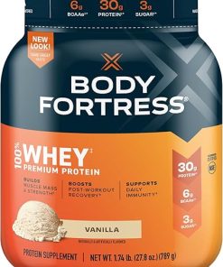 Body Fortress 100% Whey Protein Powder Vanilla 1.74lbs & Purely Inspired Organic Greens Powder Unflavored 24 Servings Bundle 2