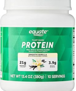 Equate Plant-Based Protein Powder Smooth Vanilla 13.4oz Vegan Protein Shake Dairy